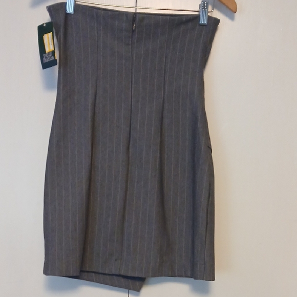 NWT Wild Fable Charcoal Pinstripe Pencil Halter Dress - Picture 4 of 4